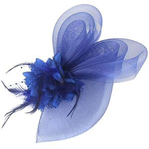 szutfidy Theekransje Clip Hoed Ideaal Cadeau Konijnenoren Cocktail Kerk Dames Fascinator Clip Cap voor Bruiloft Blauw