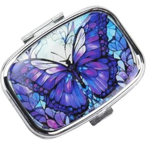 Generic Travel Small Box 2 Compartiment Case Pocket Houder (Butterfly)