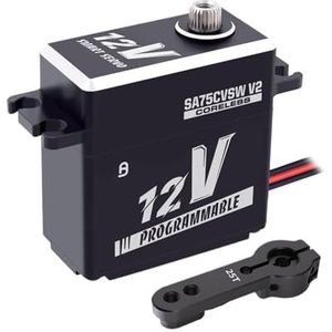 SOEWGAIJI SA75CVSW 45KG Waterdichte 3S 12V Programmeerbare Coreless Digitale Smart Afstandsbediening Servo voor 1/8 1/10 (Winch Mode Set 1)
