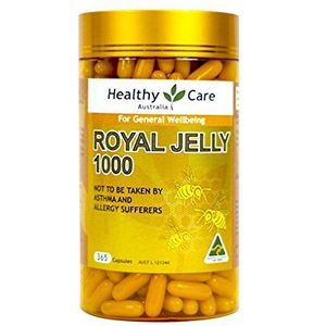 Healthy Care Gelée Royale, 1.000 mg, 365 capsules, 100% zuivere gelei Royal, versterkt het immuunsysteem, ondersteunt de huid, gezondheid en vitaliteit, gemaakt in Australië