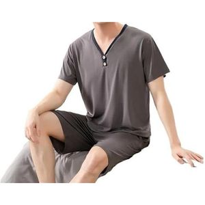 Premium pyjama's for heren, groot en lang, Home Essentials, zachte stretch loungeset, ademend, elastische taille, nachtkleding, ontspannende thuiskantoorkleding, comfortabele outfit for de hele dag(TM