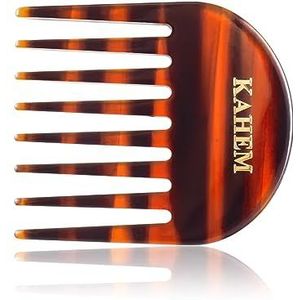 KAHEM Handgemaakte kleine kam met brede tanden voor krullend haar, dagelijkse haarverzorging ontklitter kam voor lang en kort haar, zakformaat, onbreekbaar, 3,14 inch