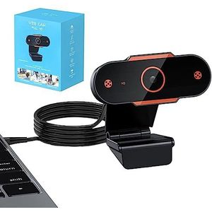 KERALI 1080P HD-webcamera, USB-computercamera, verstelbare laptopwebcam voor online lessen, videoconferenties en live-uitzendingen