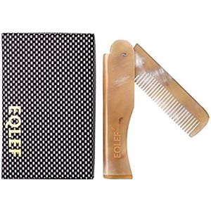 Yak - Opvouwbare Baardkam - Natuurlijk Jakhoorn - Draagbaar - Antistatisch