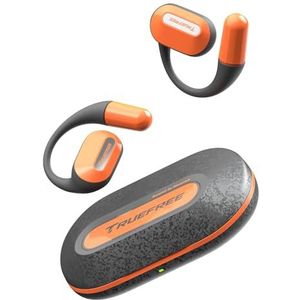 Truefree O2 open-ear hoofdtelefoon, luchtgeleiding Bluetooth 5.3 draadloze oordopjes, 22 uur, vier microfoons voor heldere gesprekken, 15 mm verbeterde bas, multipoint-verbinding, app-bediening