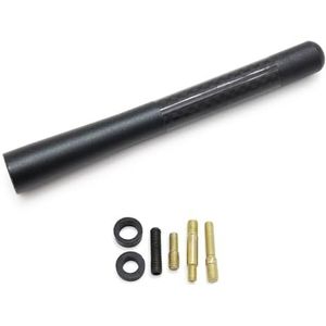 Audio- & videoantennes voor auto Universele aluminium 3,5 cm 8 cm 12 cm autodecoratie radio koolstofvezel antenne decoratief daksignaal aangepast Autoradio Antenne(Black,12cm)