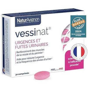 NaturAvignon Vessinat | Voedingssupplement voor noodgevallen & urineverlies voor vrouwen | Dubbele werking spieren blaas & perineum | pompoenzaad | urinecomfort incontinentie dames | 30 tabletten