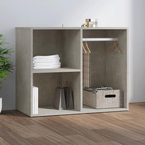 AJJHUUKI Kasten & Opslag Dressoir Beton Grijs 80x40x65 cm Engineered Houten Meubels