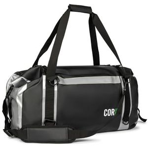 COR Duffel waterdichte droge tas - lichtgewicht, duurzaam, perfect voor gebruik buitenshuis (60L zwart en grijs)