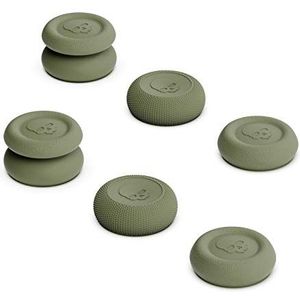 Skull & Co. Skin, CQC en FPS Thumb Grips Joystick Cap Analoge Stick Cover voor XBOX (XSX/XB1) Controller - OD Green, 3 paar (6 stuks)