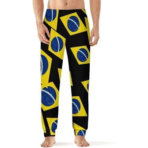 Brazilië heren pyjama broek zachte lange pyjama broek elastische nachtkleding broek 6XL