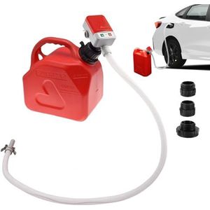 Elektrische benzinepomp voor jerrycan met auto-stop – brandstofpomp, olieafzuigpomp voor benzine, diesel en olie, brandstofovervulpomp met flexibele aanzuigslang, dieselpomp voor tank, werkplaats
