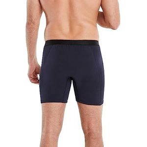 FINN Lenzing Modal-boxershorts voor heren, met gegarandeerde bescherming tegen zweetvlekken op de broek, functioneel ondergoed tegen transpiratie, blauw, L
