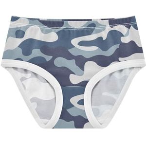 YOUJUNER Meisjesondergoed Camouflage Blauw Camo Peuter Onderbroek Katoenen Broek Kleine Meisjes Slips Comfort Kids Onderbroek, Meerkleurig, 3 jaar