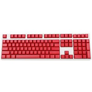 Zij-Gedrukt Dik PBT OEM Profiel 108 ANSI Keycaps voor MX-Schakelaars Mechanisch Toetsenbord (alleen Keycap) (Rood)