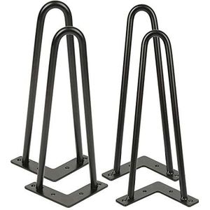 Hairpin Poten | Tafelpoten | 30 cm | 12 mm Dikte | Haarspeld | Set van 4 | Set Poten voor Salontafel, TV-Meubel, Meubels (30 cm)