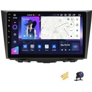ZARAPLUS Android 13 2 DIN Bluetooth Autoradio 9 Inch Touchscreen Voor Suzuki Kizashi 2009~2015 Met AHD Achteruitrijcamera/GPS-Navigatie/BT/Stuurwielbediening/Koelventilator/Multimediaspeler,NF3