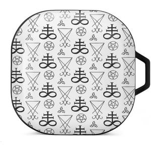 Leviathan Kruis Oordopjes Hoesje Compatibel met Samsung Hard Shell Beschermhoes Zwart-Stijl