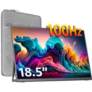 cocopar 18.5 inch Portable Monitor- 1080P IPS 100Hz 120% sRGB Gaming Monitor USB-C HDMI Large Portable Screen for Laptop MacBook Surface PC PS4/5 Travel Monitor with Kickstand VESA(gereviseerd)