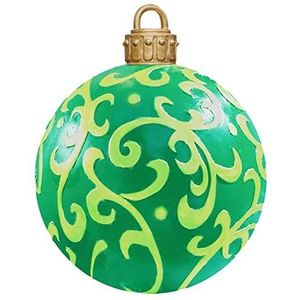 Settoo Kerstdecoraties, B2, opblaasbare kerstbal, 60 cm, van pvc, kerstbal, gepersonaliseerde boomversiering, kerstballen (met cilinderpomp)
