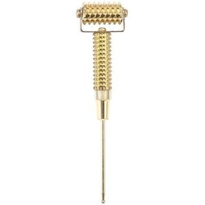 VOBOR Acupunctuurpuntdetector - gezichtsoor acupunctuurpunten veernaald massageroller metaal voor lichaams- en gezichtsmassage (goud)