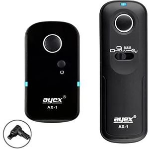 ayex Draadloze afstandsbediening AX-1 compatibel met Canon N3 bijv. EOS R5 1D X Mark II 5D Mark IV 5DS 6D 7D Mark II met vele functies zoals serieactivering lamp