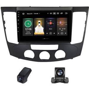 Autoradio 2 Din Bluetooth met Carplay en Android Auto,geldt voor Hyundai Sonata NF 2008-2010 9 inch met touchscreen stereo auto ondersteunt RDS GPS stuurbediening Achteruitrijcamera(B,NF-2)