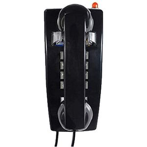 Telefoon Thuis Telefoon Vaste Telefoon Retro Telefoon Antieke Wandmontage Telefoon Badkamer Thuis Vaste Antieke Telefoon Vaste Drukknop met Klassieke Metalen Bel Ringer (Zwart)