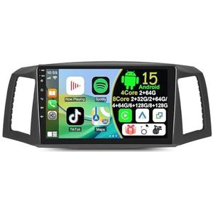 Draadloze Autoradio Android 15 voor Jeep Grand Cherokee 2004-2007 met draadloze carplay en Android Auto Bluetooth USB Wifi 4G GPS Navigatie(S-4(4G+64G))