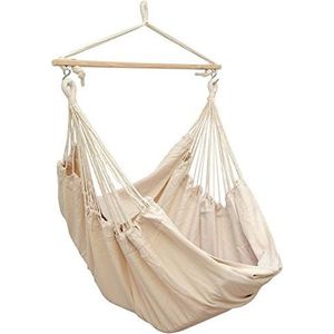 Extra veilige XXL Hangstoel - 185x130cm Hangmat - 150kg Tuin Hangschommel Beige