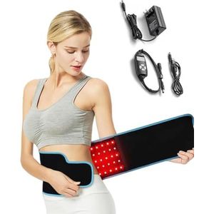 Elanaya Redefine 660 nm en 850 nm infrarood rood licht therapieriem, verwarmingskussen voor verlichting van lichaamspijn: taille, rug, schouders, buik en benen