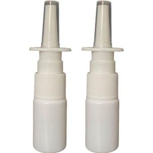 Lege Plastic Neusspray Flessen - Wit - 10 ml - Hervulbare Fles voor Medische Verpakking