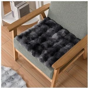 Ronde Faux Schapenvacht Bont Stoel Pads Seat Cover Zachte Faux Bont