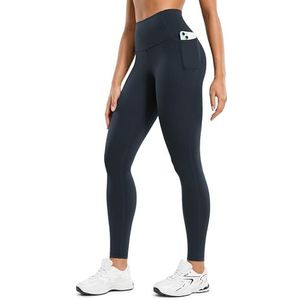 CRZ YOGA Women's Butterluxe Gym Leggings 25''- High Waisted Workout Leggings met Zakken Boterzachte Yoga Leggings echte marine XXS