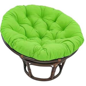 Papasan Stoelkussen, Gewatteerd Vloerkussen For Draaistoel, Ronde Papasan Fauteuil, Poly Rattan Tuinfauteuilkussen For Binnen En Buiten Stoelkussens (Color : Green, Size : 70x70cm)