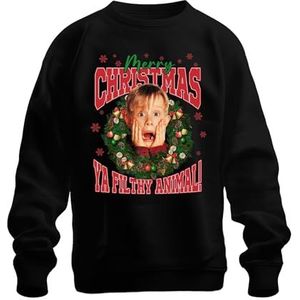 Merry Christmas Ya Filthy Animal Kevin McCallister - Home Alone Kerstmis Xmas Unisex kersttrui, zwart, 3XL