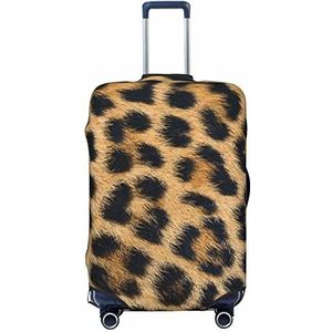LAMAME Smoke Mushrooms Bedrukte Koffer Cover Elastische Beschermhoes Wasbare Bagage Cover, Ruwe luipaardprint, S