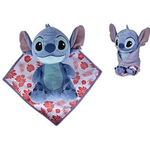 Disney - Lilo & Stitch, Pluche dier met vierkante doek, knuffeldoek, 25 cm, zeer zacht