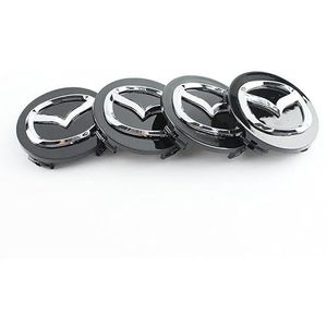 4 stuks auto wielnaafdoppen voor Mazda CX3 52mm auto wielnaafdoppen vervangende stickers B