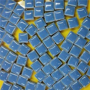 Mozaïek tegels 100g DIY keramische mozaïek tegels glas spiegel handgemaakte ornamenten tegels muur ambachten kleurrijk kristal voor decoratieve materialen 58 (kleur: diep hemelsblauw)