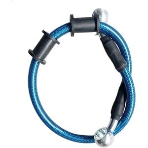rembuis voor auto's Motorfietsremslang 40cm-80cm Universele remkabel 28° gevlochten staal hydraulische koppeling radiator(Blue 70cm)