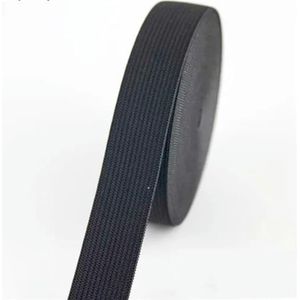 Gekleurde elastische banden 20 mm platte naai-elastiek voor ondergoed broek beha rubberen kleding decoratieve zachte tailleband elastisch-zwart-20 mm 5 yards