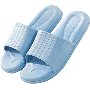 Sandalen for dames met steunzool Doucheslippers Open teenslippers for dames Heren Indoor Outdoor Massage Slippers Voetreflexologie Wandelschoenen(Light Blue,EUR 36-37)