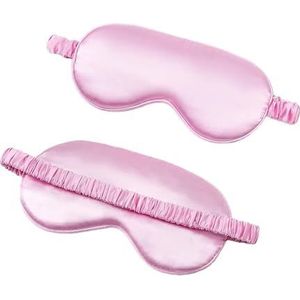 Cmis Kbei Geïmiteerde zijden ooglapje, schaduw, slaap, oogmasker, ooglapje, reizen, relaxhoes, oogschaduw, gezondheid, slaapschild, zachte oogverzorgingshulpmiddelen (roze, 3 stuks)