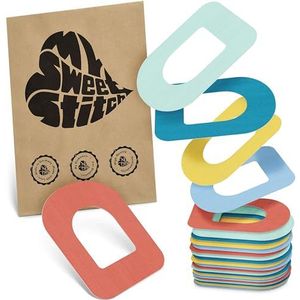 MySweetStitch | Pleister voor Omnipod | Waterdicht, ademend en huidvriendelijk Rond (25 stuks) | Made in Germany | Buiten Ø 95 x 72mm | Pastel