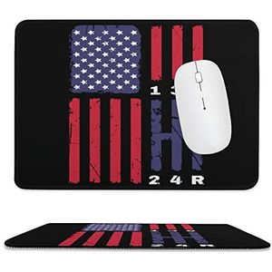 Drag Race Car Racing Amerikaanse vlag muismat antislip muismat rubberen basis muismat voor kantoor laptop thuis 7,9 x 9,4 inch