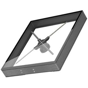 Holografische waaier, 45cm 17.7in /50cm 19.68in 3D Fan Hologram Projector Geïntegreerde Machine Wifi Led Sign Holografische Lamp Speler Met Deksel Reclame Display Licht Videoprojector(P50 Black)