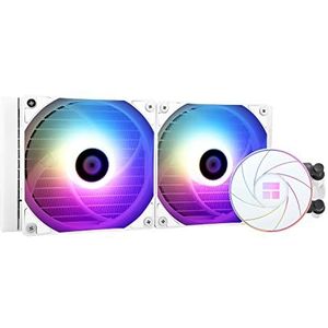 Thermalright AQUA ELITE 240 wit ARGB CPU waterkoeler, met dubbele 120 mm PWM ventilator ARGB, 1550 tpm snelheid, voor AMD/AM4/AM5& Intel LGA1150/1151/1155/1156/1200/2011/1700