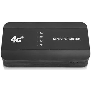 Portable 4G LTE WiFi Hotspot Router, 300 Mbps High Speed, RJ45 & USB-C-poort, 10 Apparaatverbindingen, 3000 MAh Batterij voor Reizen, Laptop, Mobiele Apparaten