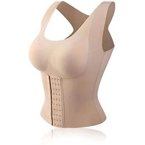 3 In 1 Taille Button Shaper, Taille Training Corset Voor Vrouwen, Verstelbare Riemen, Bieden Ondersteuning En Verwijderbare Borstkussens, Taille Trainer Voor Vrouwen Voor-color||XXXL